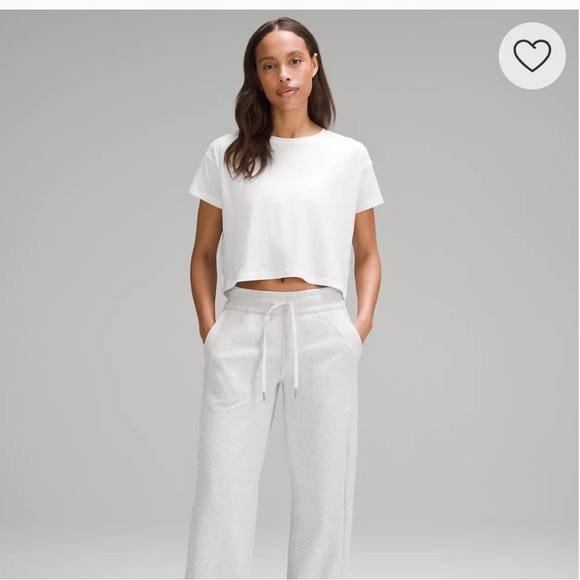 Lululemon Cates Cropped Short Sleeve T-Shirt 
Pima Cotton Sz4 White 13 - Picture 3 of 4